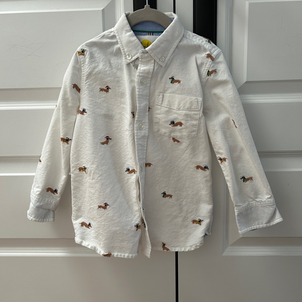 Boden embroidered button down shirt